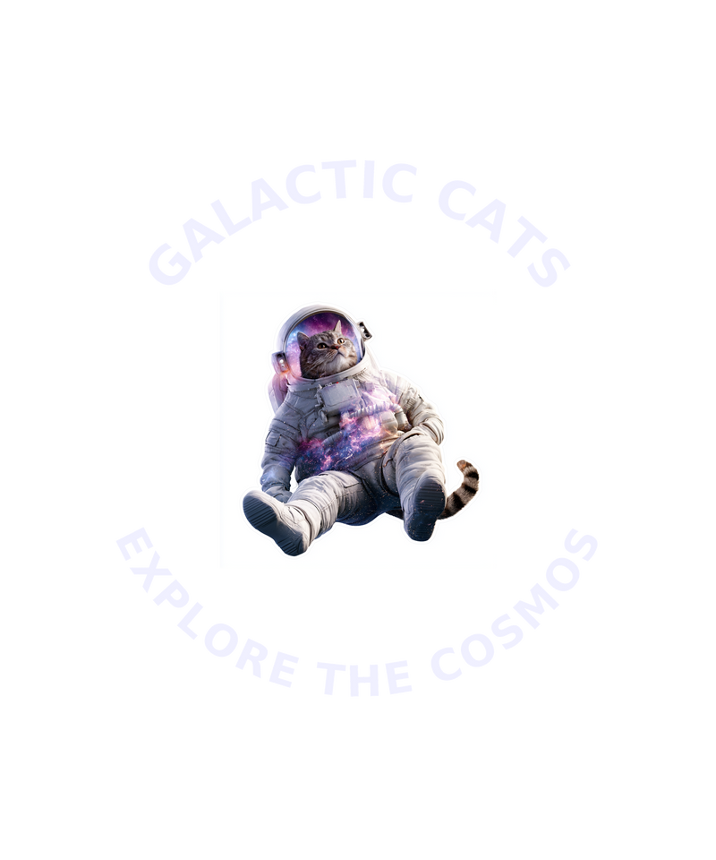 galacticpaw — astronaut cat floating among nebulae